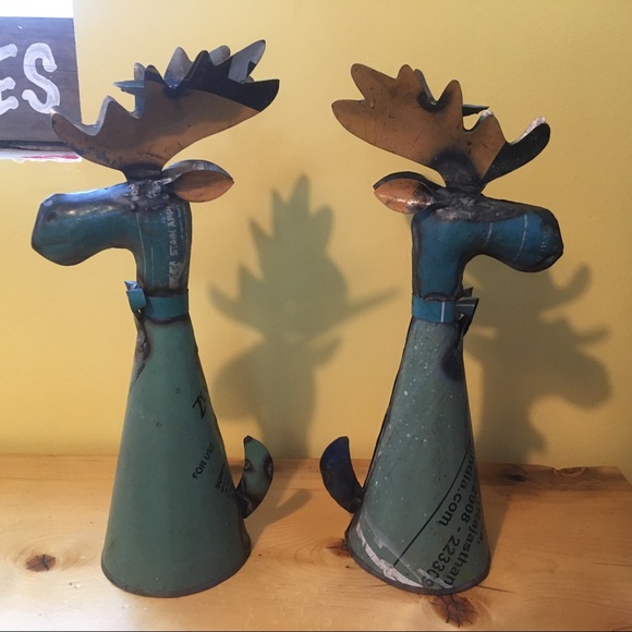 Rustic candleholders reclaimed oil drums unique - Picture 2 of 8